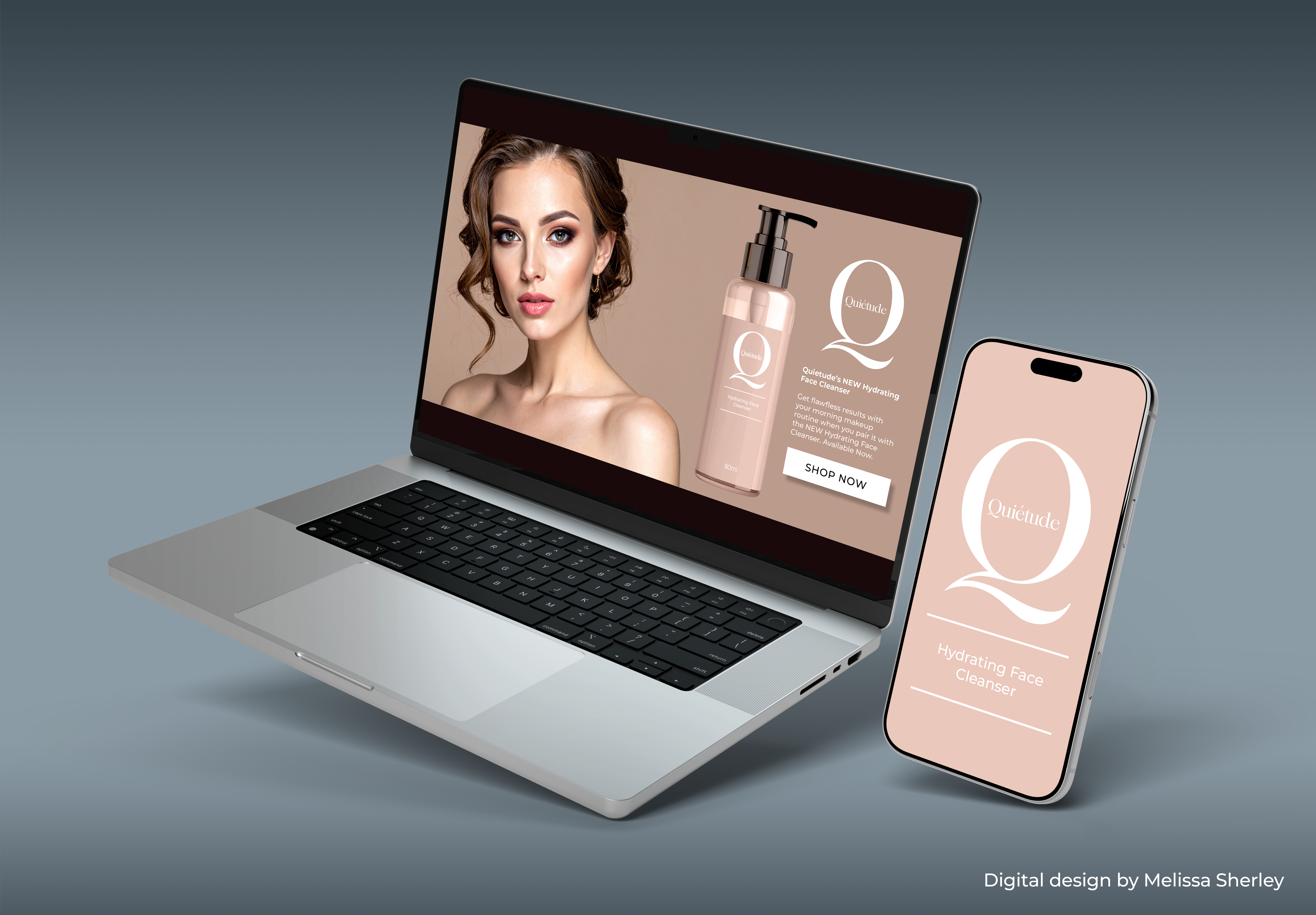 Quietude digital design by Graphic Designer Melissa Sherley