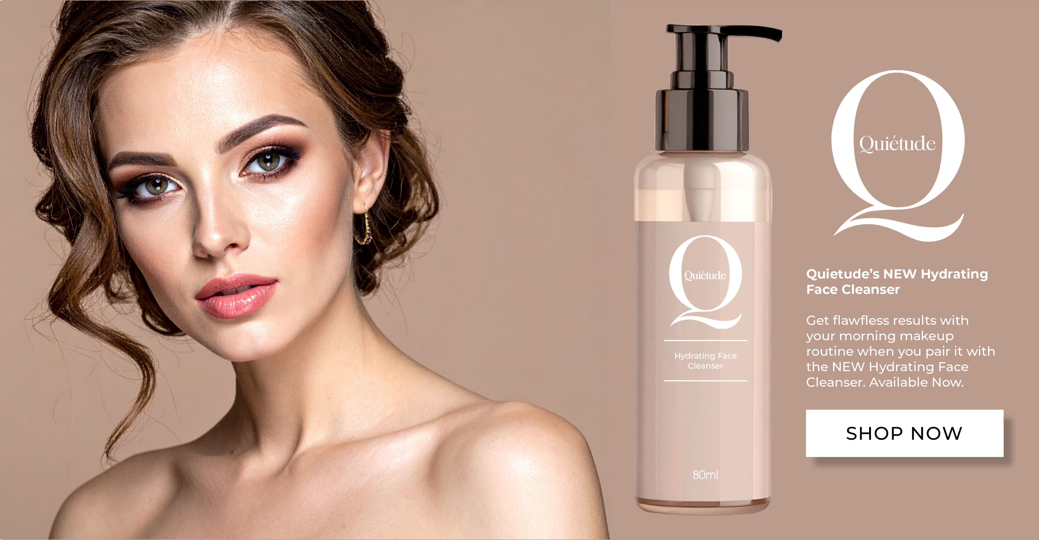 Quietude's NEW Hydrating face cleanser digital product promotion by Melissa Sherley