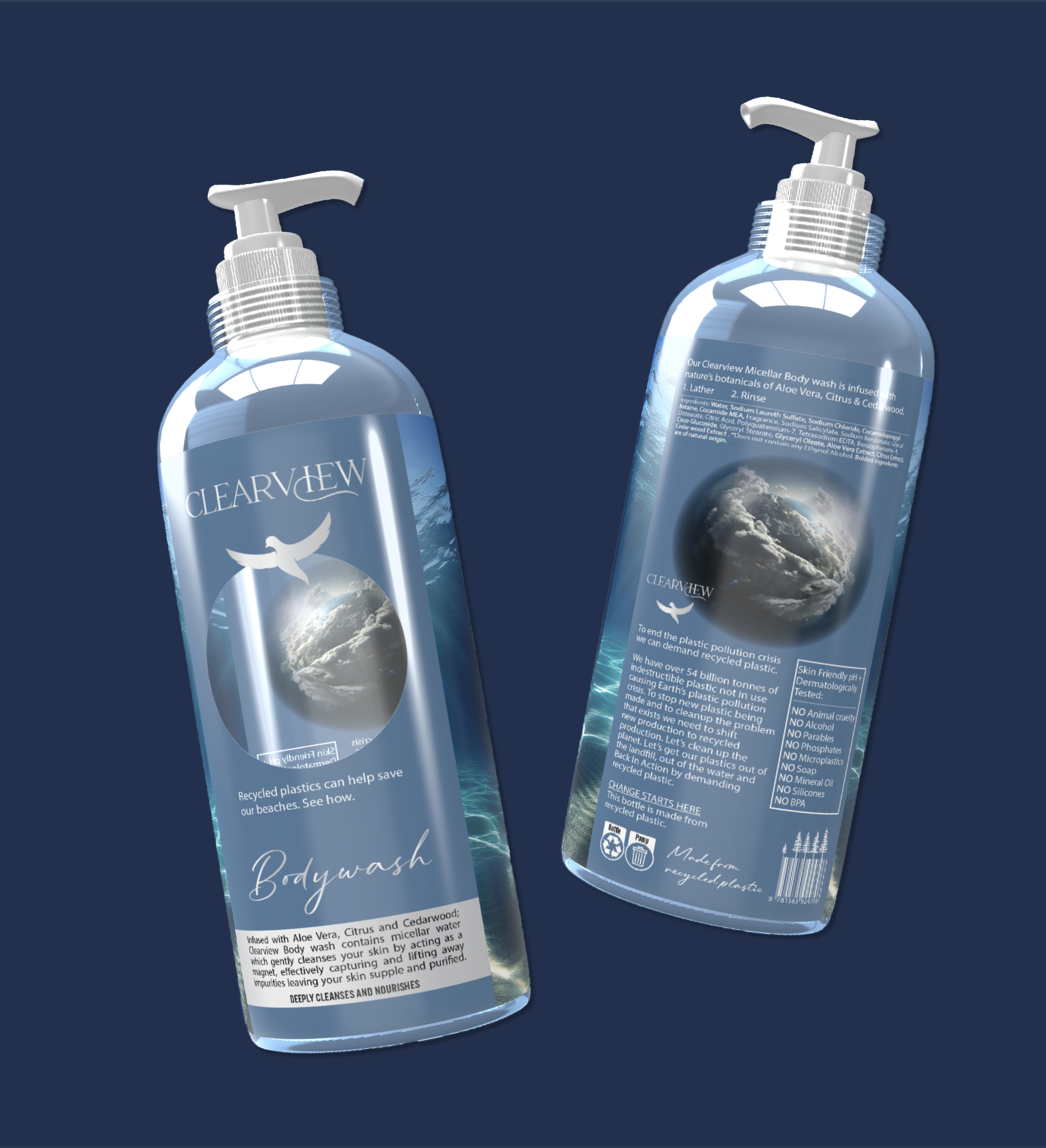 ClearView label designs by Graphic Designer Melissa Sherley
