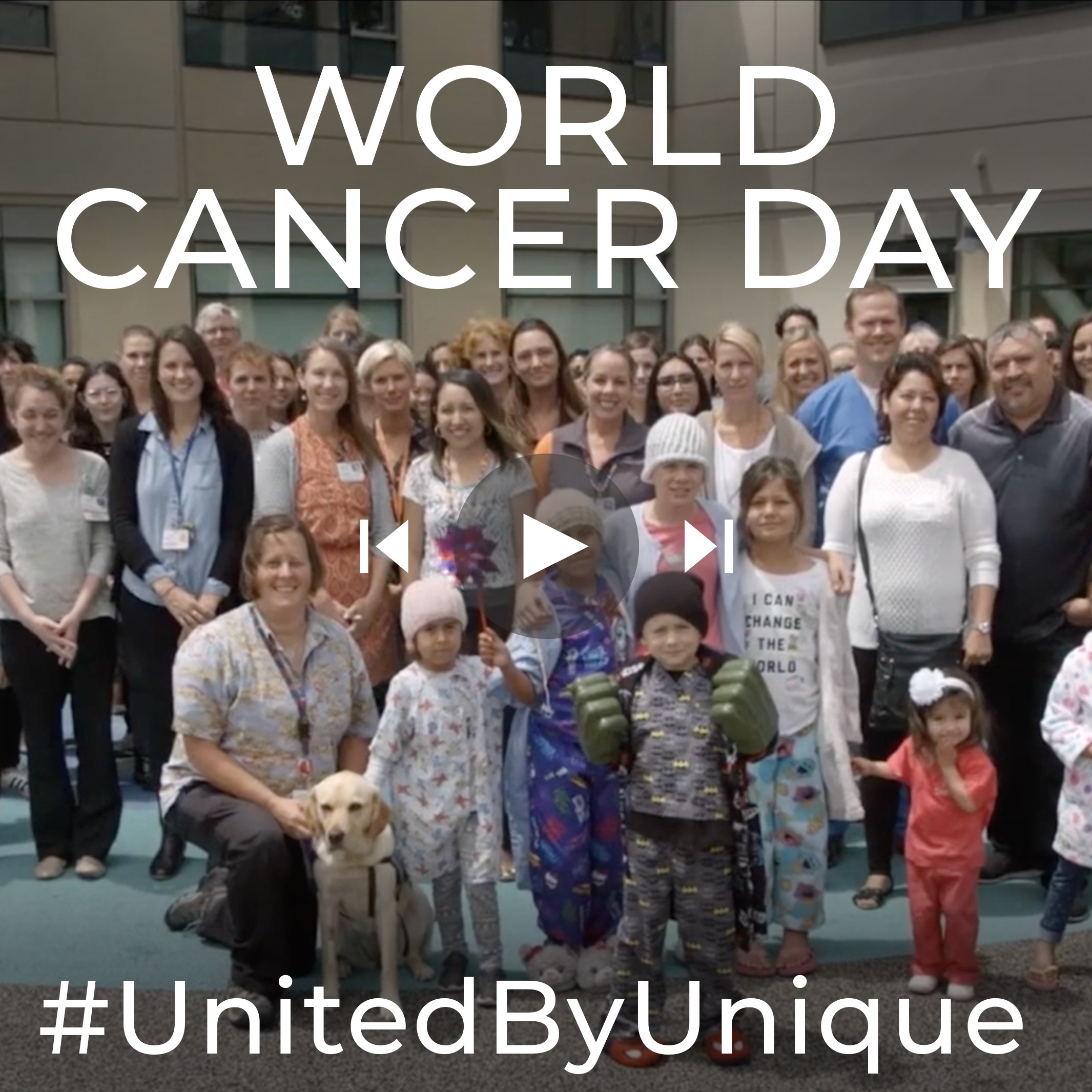 World Cancer Day #UnitedByUnique video, motion graphic and graphic design Graphic Designer Melissa Sherley